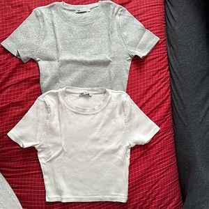 Robbed knit crop tops Never worn